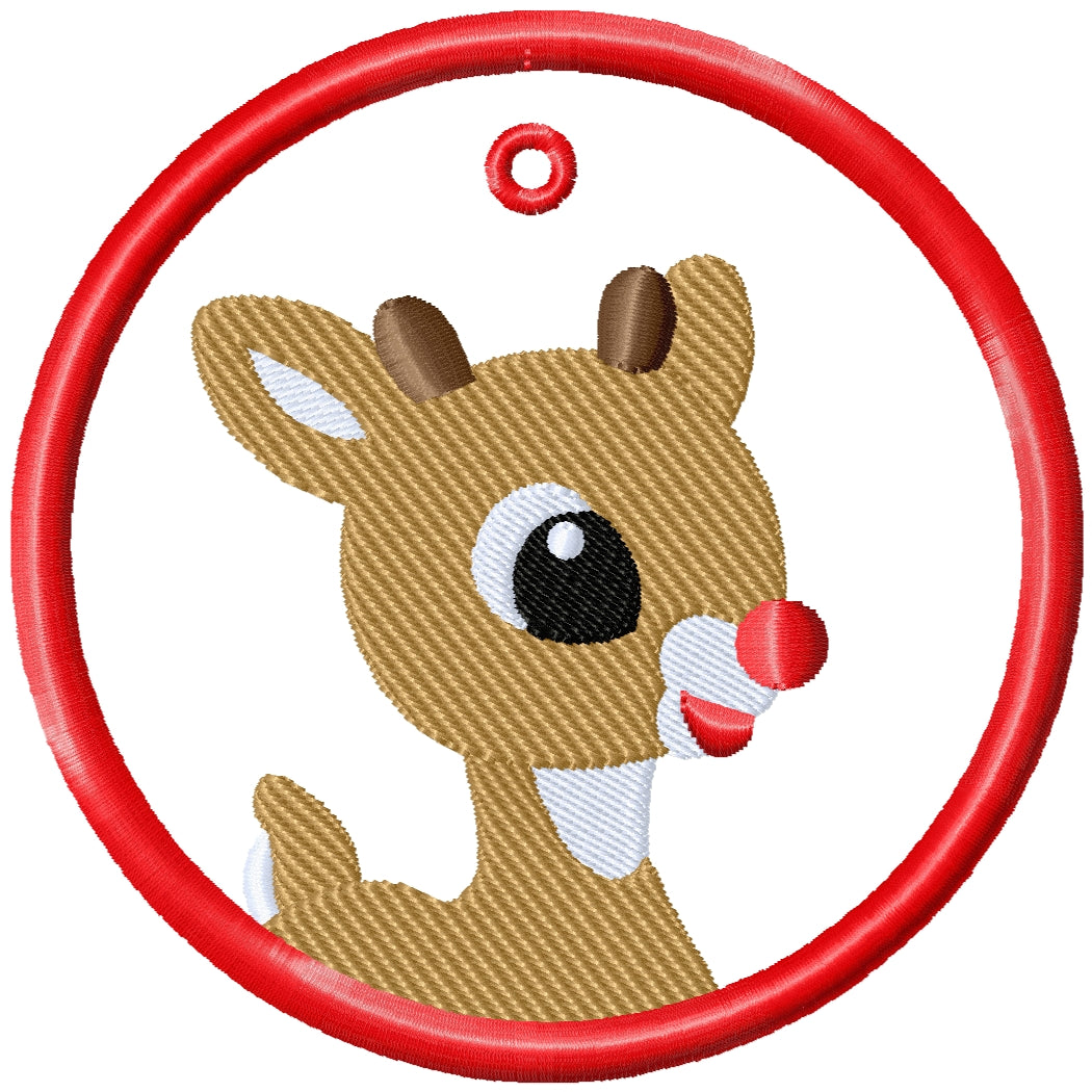 2025 ITH Rudolph applique Christmas ornament design