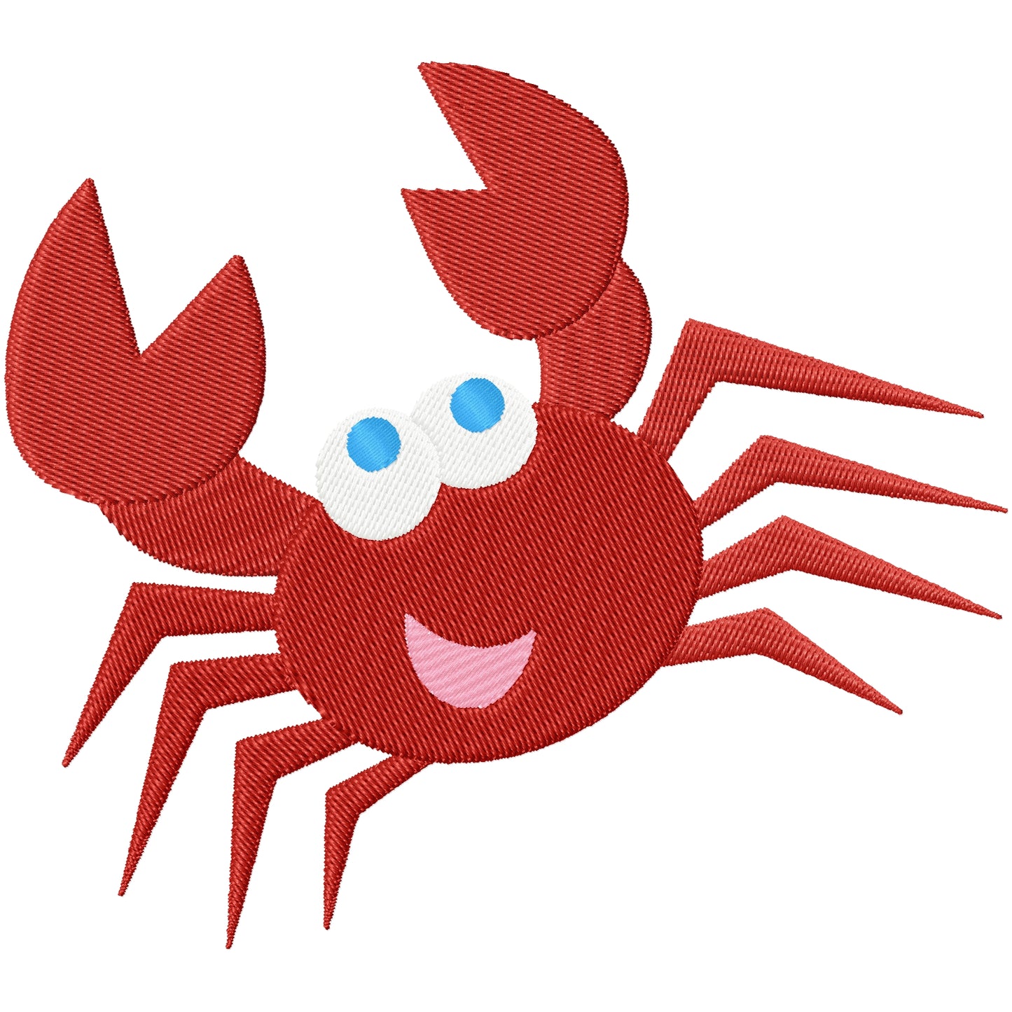 J Crab machine embroidery design 2 sizes