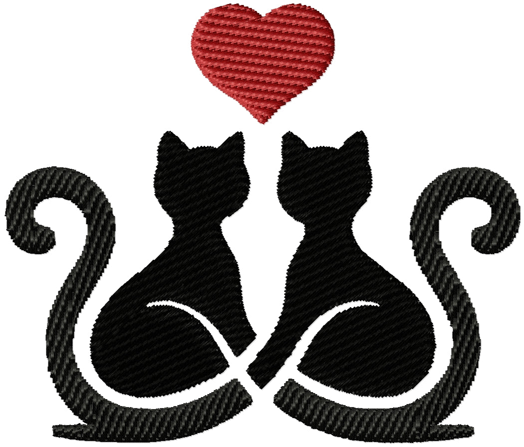 Love cats 1 machine embroidery design