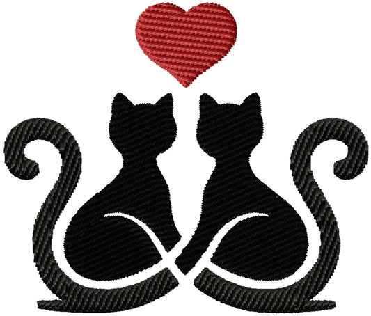 Love cats 1 machine embroidery design