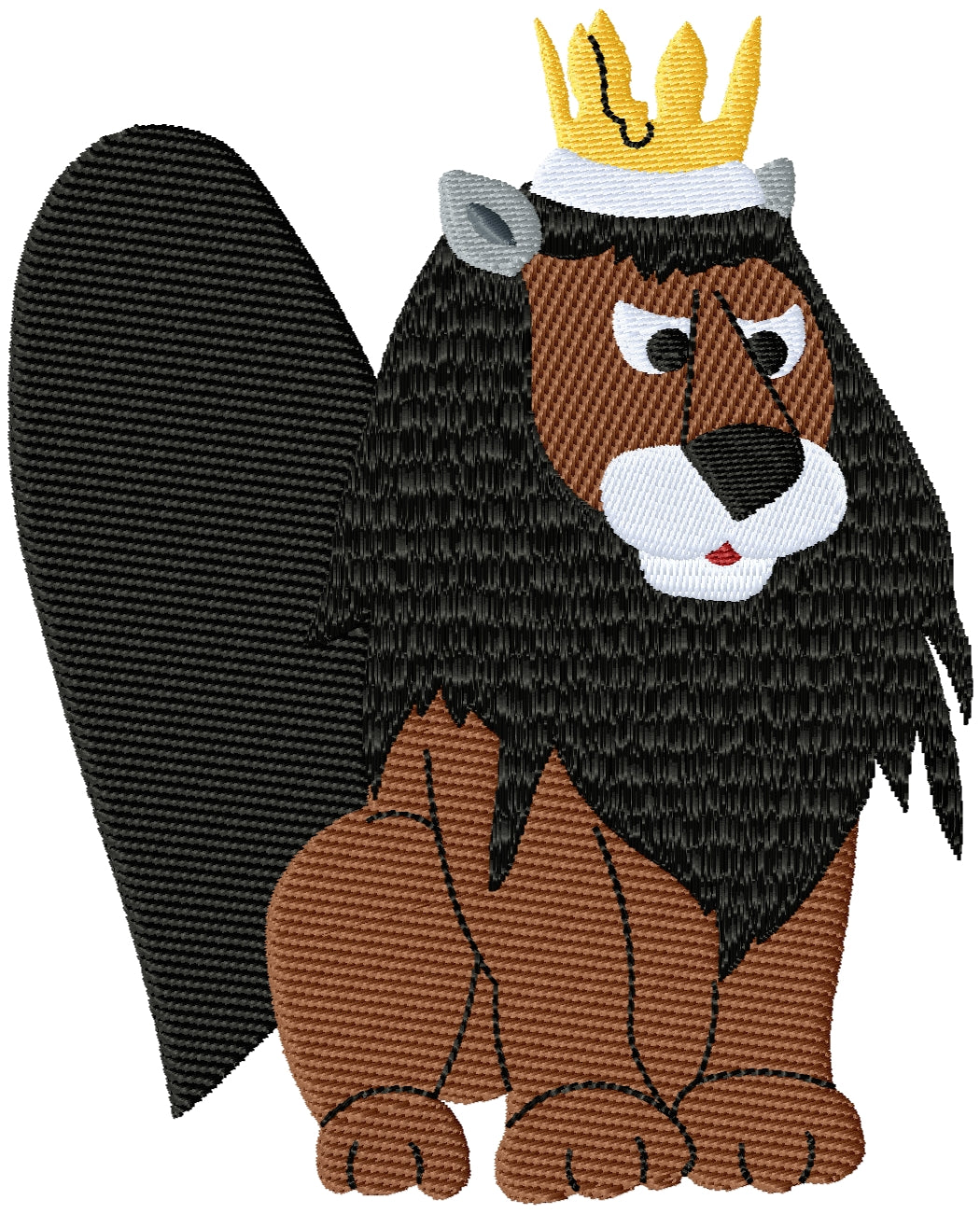 Moon Racer misfit king lion machine embroidery design 2 sizes