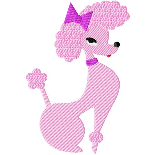 My prize poodle machine embroidery design 2 sizes