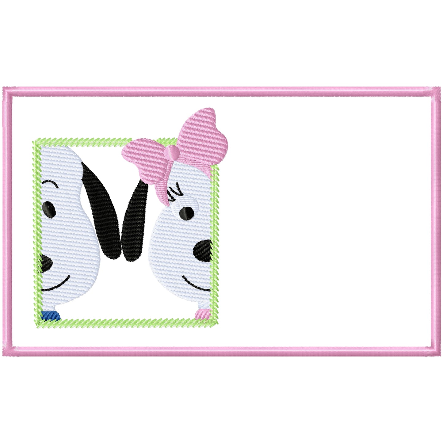 ITH My sis and me Mug rug machine embroidery design