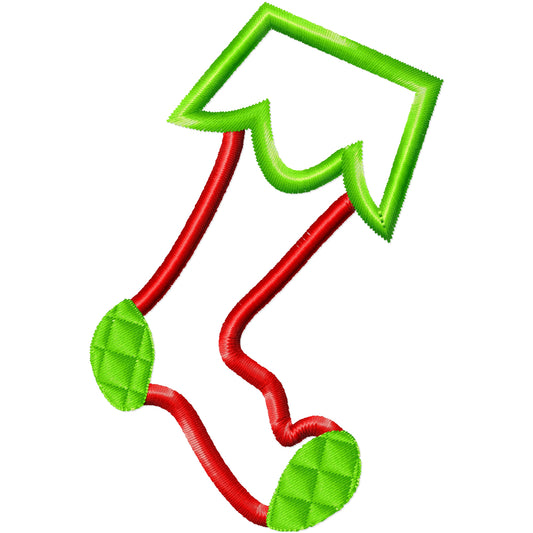 New applique Grinch stocking machine embroidery design