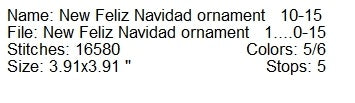 ITH 2025 Feliz Navidad Machine embroidery Christmas ornament