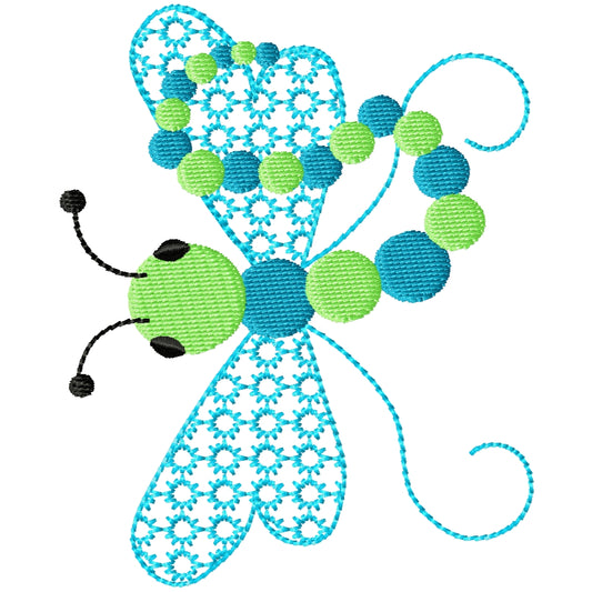 New pretty insect machine embroidery design