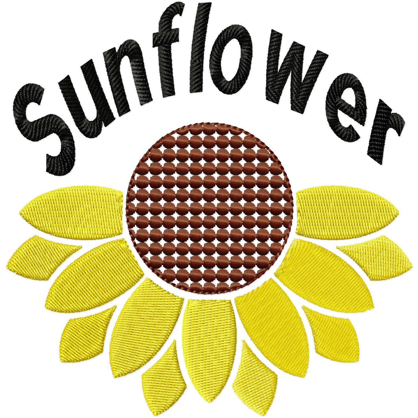 New sunflower 1 machine embroidery design 2 sizes