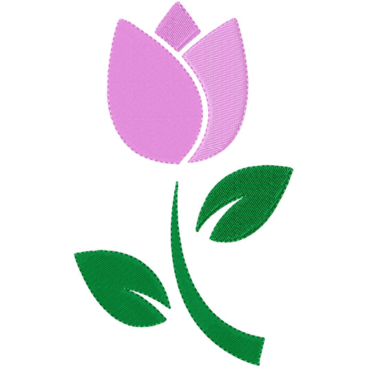 New tulip machine embroidery design 3 sizes
