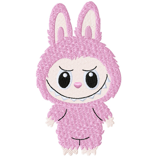 Pink La boo boo machine embroidery design 3 sizes