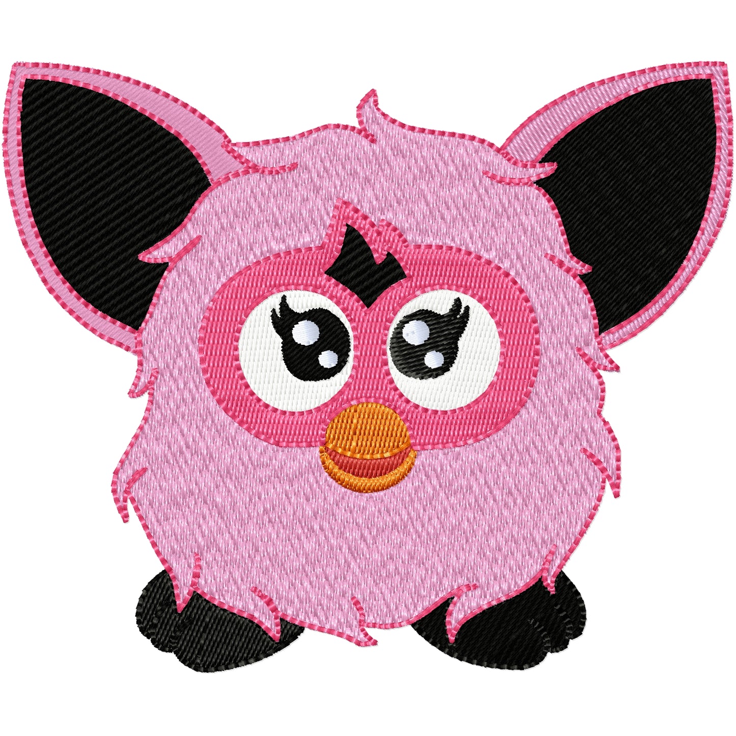 Pink Ferrbie monster machine embroidery design 2 sizes