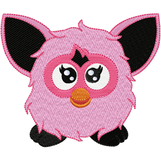 Pink Ferrbie monster machine embroidery design 2 sizes