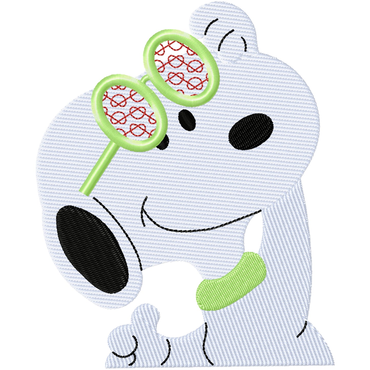 Snoopy Pocket topper 2 machine embroidery design 2 sizes