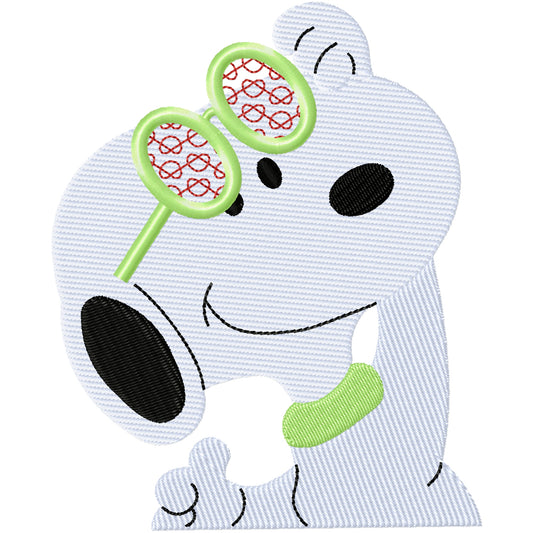 Snoopy Pocket topper 2 machine embroidery design 2 sizes