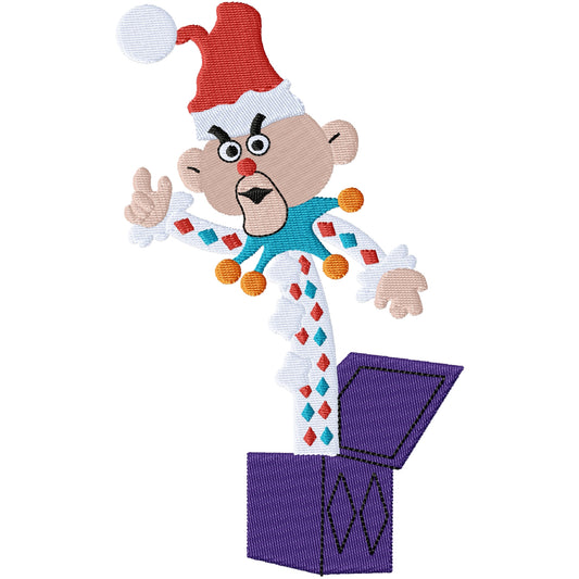 Rudys Jack in the box machine embroidery design 2 sizes