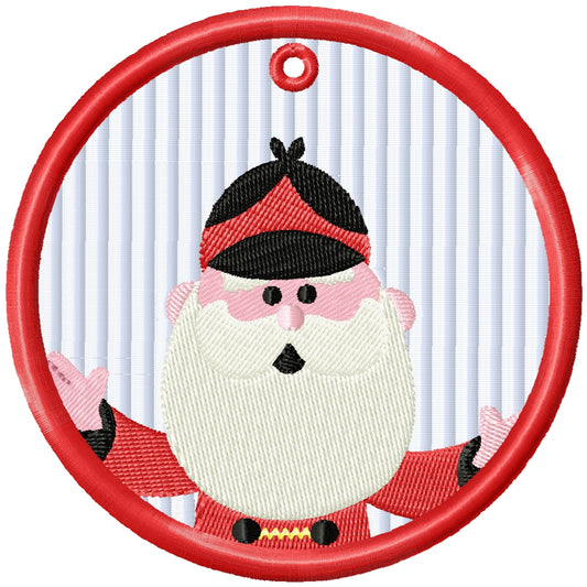 ITH 2025 Rudolph's Santa machine embroidery Christmas ornament