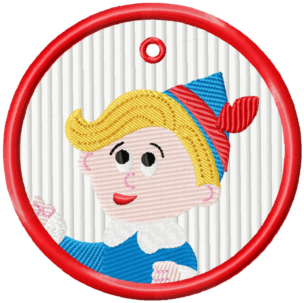 ITH 2025 Rudolph's Hermey machine embroidery Christmas ornament