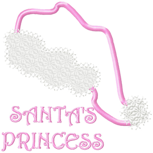 Sanita's applique princess hat machine embroidery design