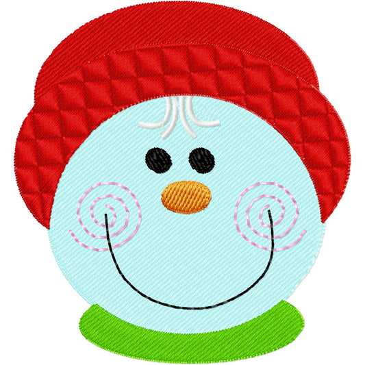 Sweet lil snow girl machine embroidery design