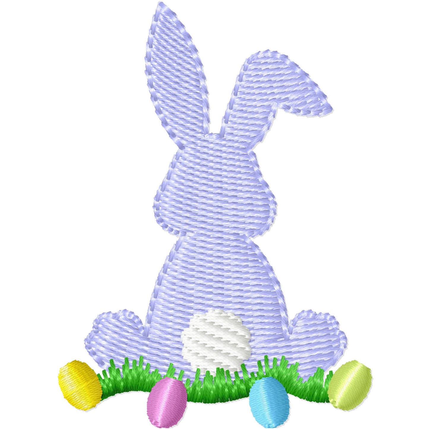 Bunny with and without egg machine embroidery designs