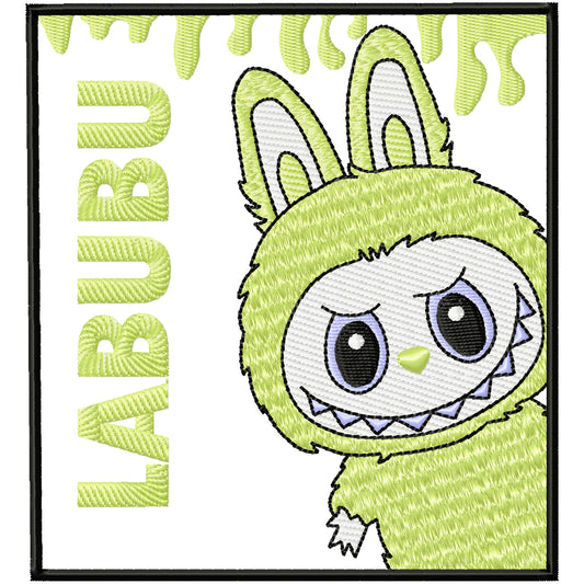 Textured slime monster machine embroidery design 2 sizes