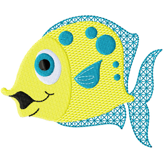 Trop fish 1 machine embroidery design