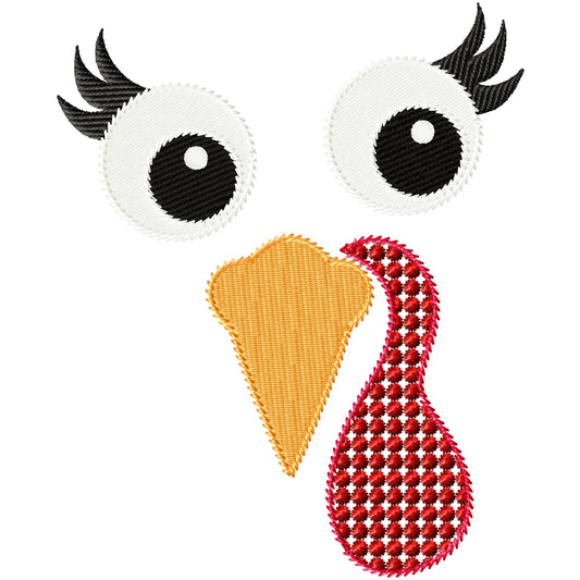 Turkey face 2 machine embroidery design