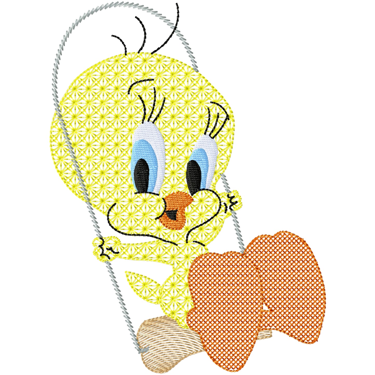 Tweety Bird 2 machine embroidery design 2 sizes