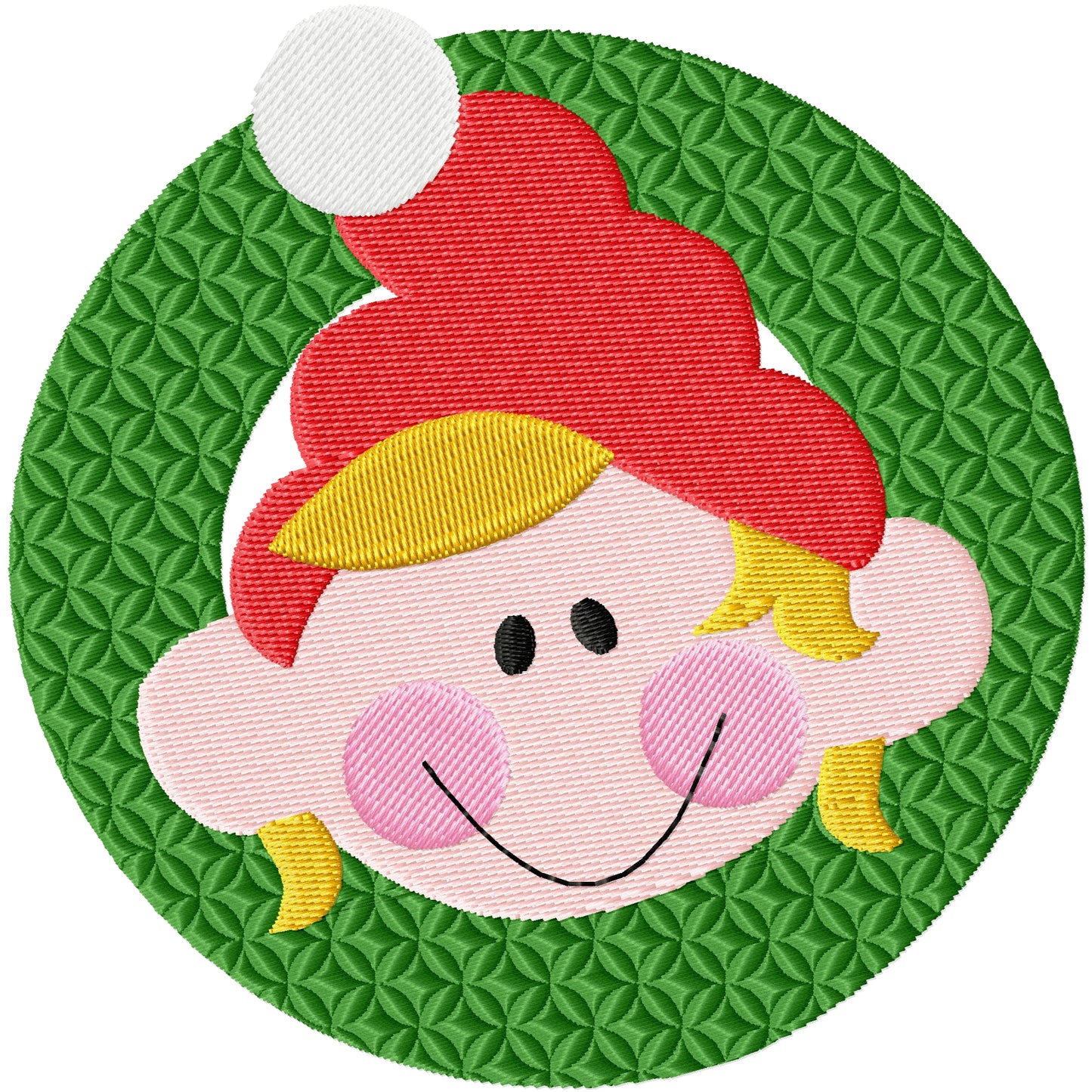 Wreath Elf 1 machine embroidery design