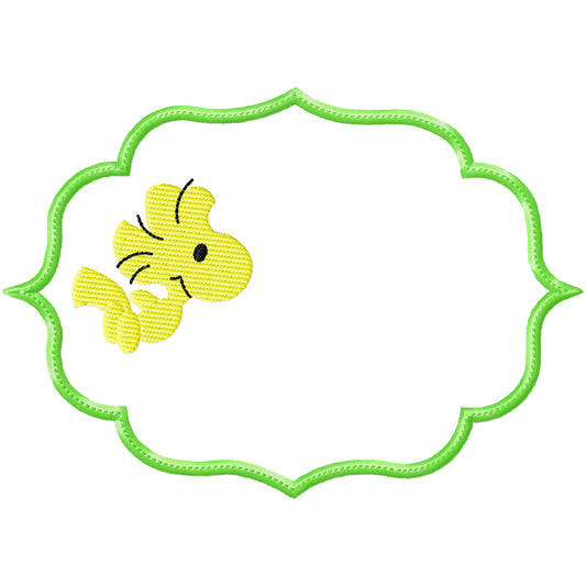 ITH WS bird Mug rug machine embroidery design