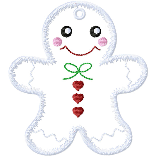 ITH Gingerbread 4 ornament machine embroidery design